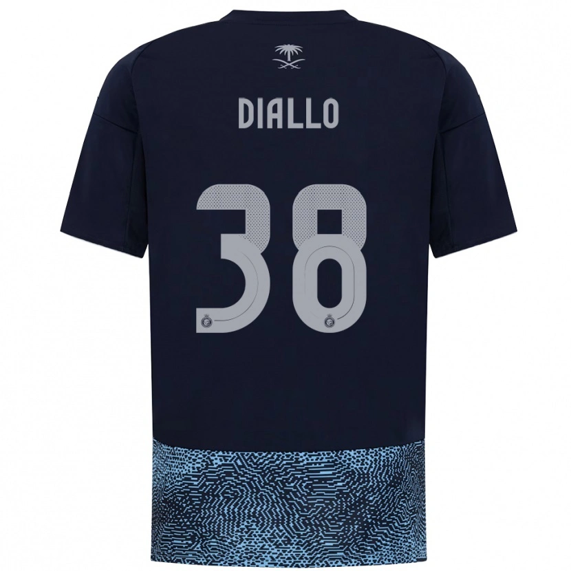 Danxen Uomo Maglia Aminata Diallo #38 Navy Azzurro Cielo Kit Gara Away 2025/26 Maglietta