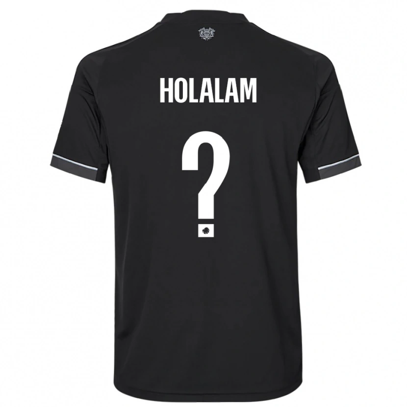 Danxen Uomo Maglia Ishaq Holalam #0 Nero Bianco Kit Gara Away 2025/26 Maglietta