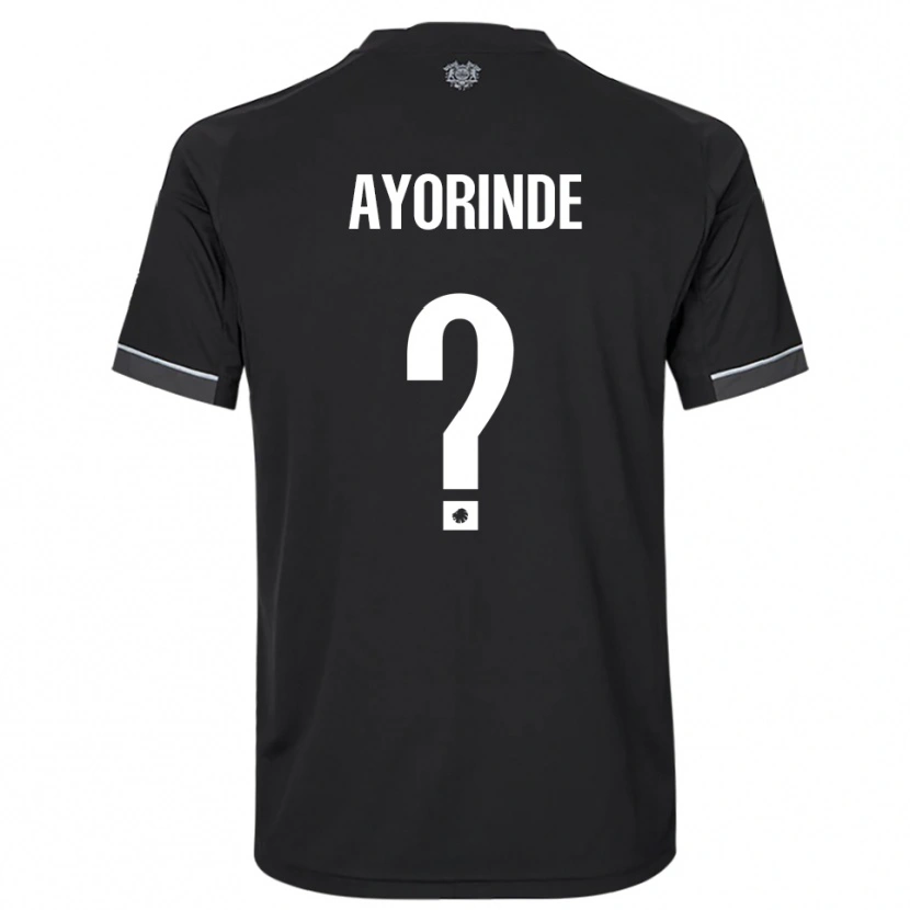 Danxen Uomo Maglia Noah Ayorinde #0 Nero Bianco Kit Gara Away 2025/26 Maglietta