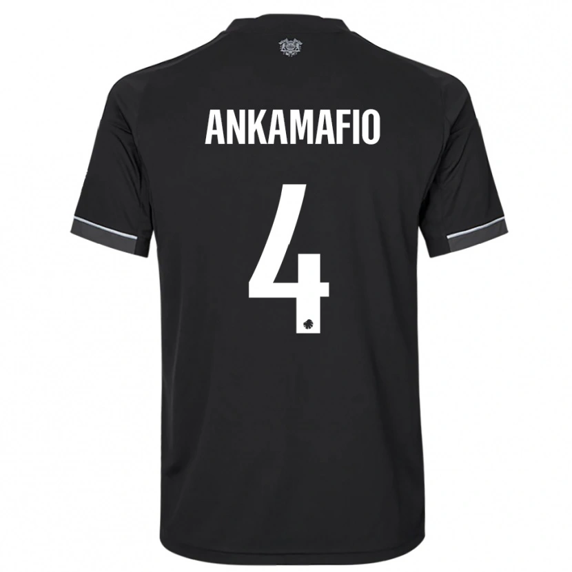 Danxen Uomo Maglia Graham Ankamafio #4 Nero Bianco Kit Gara Away 2025/26 Maglietta
