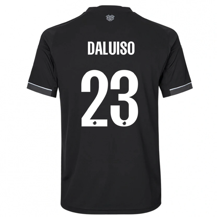 Danxen Uomo Maglia Christoffer Daluiso #23 Nero Bianco Kit Gara Away 2025/26 Maglietta