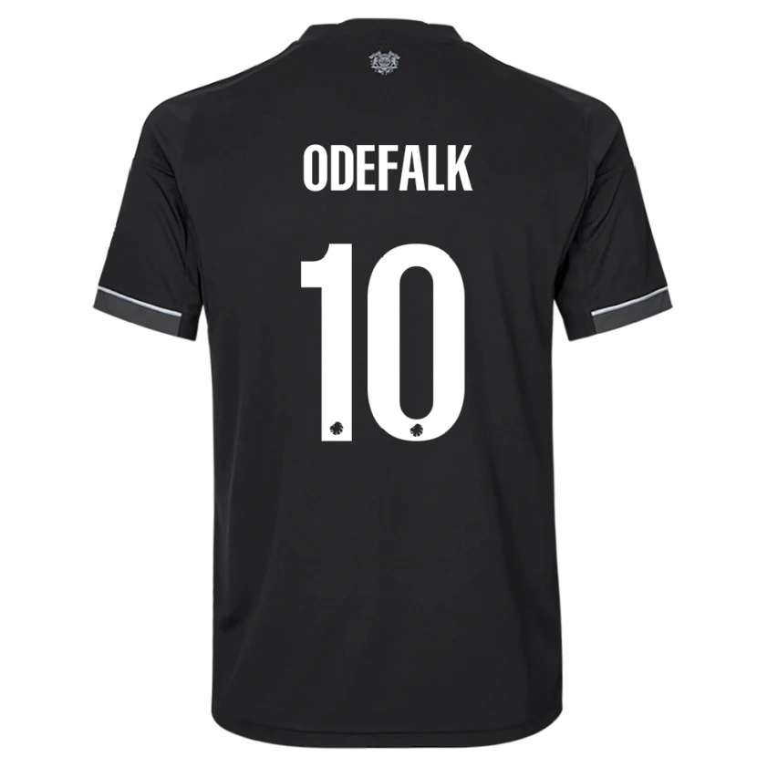 Danxen Uomo Maglia Alexander Odefalk #10 Nero Bianco Kit Gara Away 2025/26 Maglietta