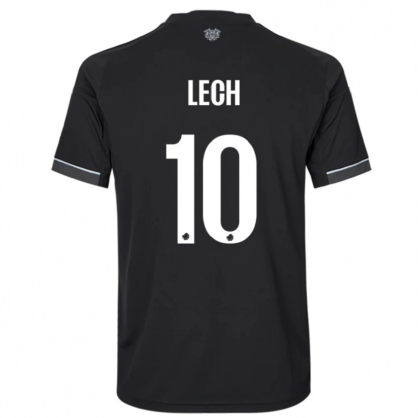 Danxen Uomo Maglia Josephine Lech #10 Nero Bianco Kit Gara Away 2025/26 Maglietta