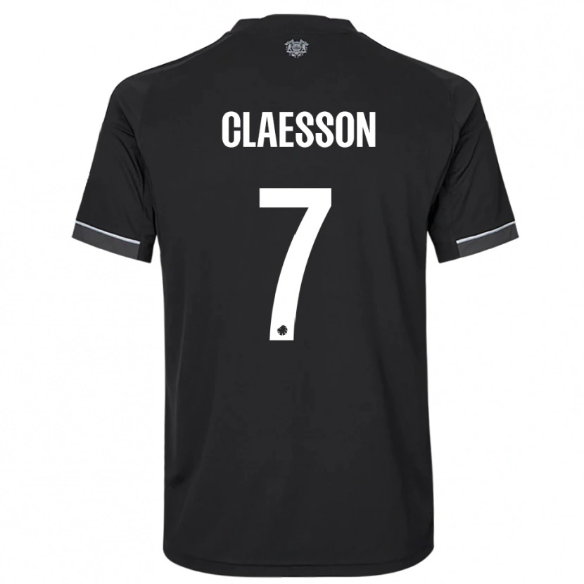Danxen Uomo Maglia Viktor Claesson #7 Nero Bianco Kit Gara Away 2025/26 Maglietta