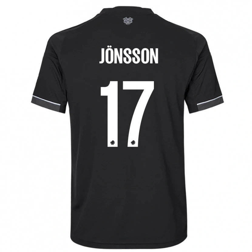 Danxen Uomo Maglia Neo Jönsson #17 Nero Bianco Kit Gara Away 2025/26 Maglietta