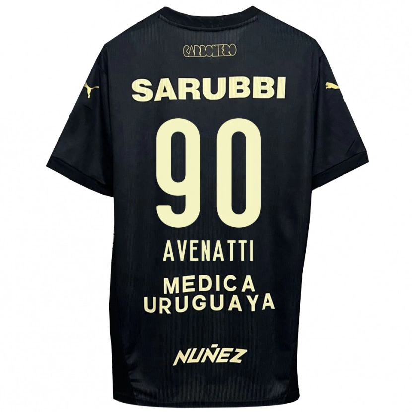 Danxen Uomo Maglia Felipe Avenatti #90 Nero Oro Kit Gara Away 2025/26 Maglietta