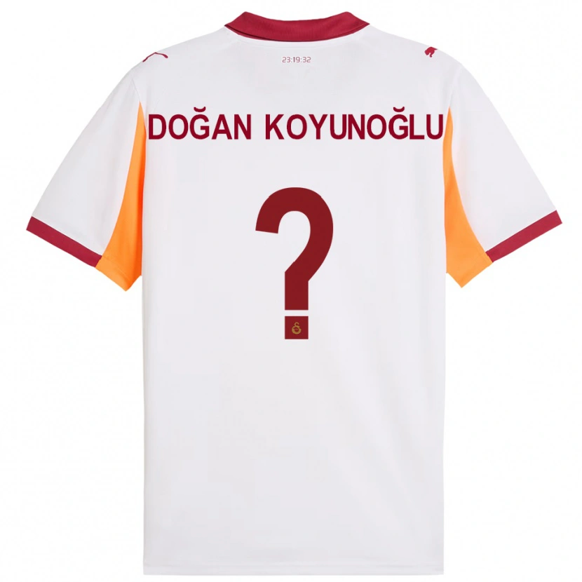 Danxen Uomo Maglia Arda Doğan Koyunoğlu #0 Bianco Rosso Kit Gara Away 2025/26 Maglietta