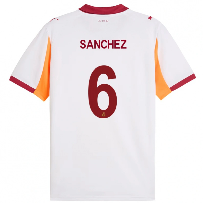 Danxen Uomo Maglia Davinson Sánchez #6 Bianco Rosso Kit Gara Away 2025/26 Maglietta
