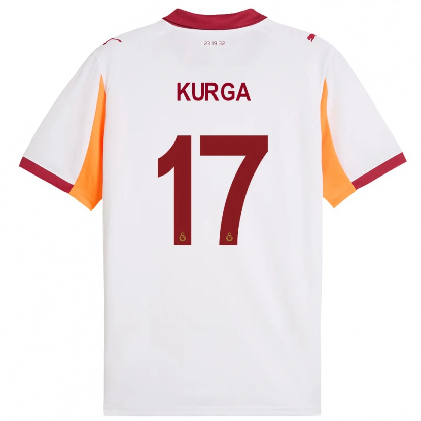 Danxen Uomo Maglia Handan Kurğa #17 Bianco Rosso Kit Gara Away 2025/26 Maglietta