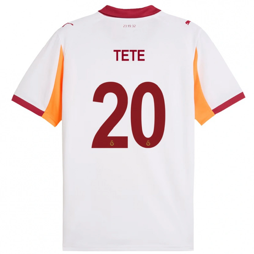 Danxen Uomo Maglia Tete #20 Bianco Rosso Kit Gara Away 2025/26 Maglietta