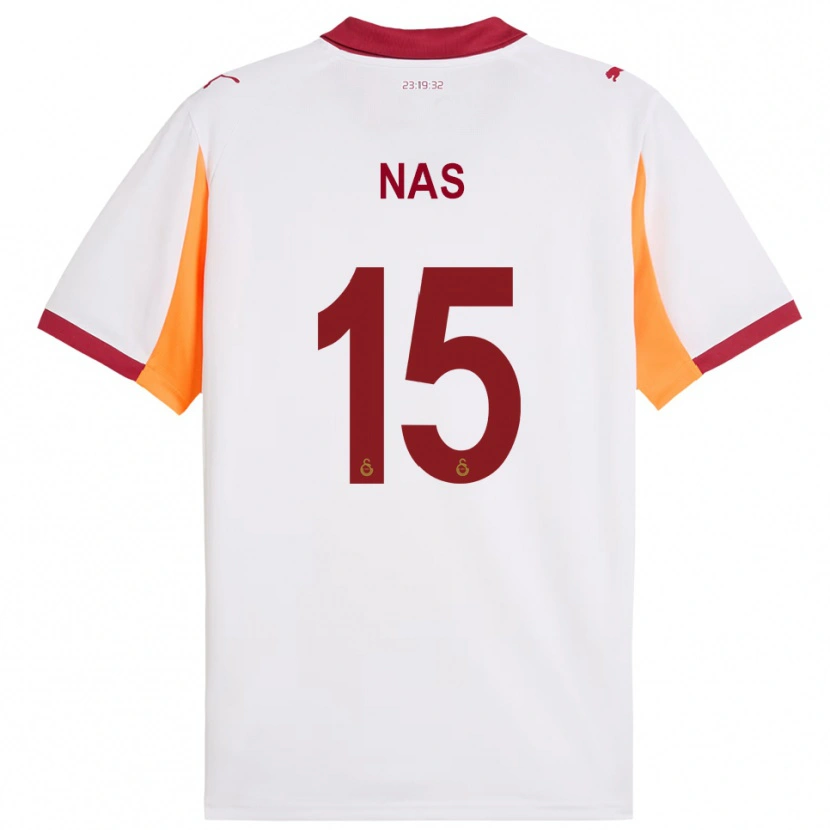 Danxen Uomo Maglia Siraçhan Nas #15 Bianco Rosso Kit Gara Away 2025/26 Maglietta