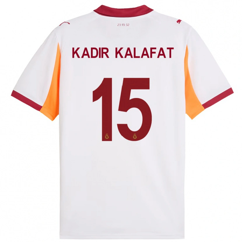 Danxen Uomo Maglia İsmail Kadir Kalafat #15 Bianco Rosso Kit Gara Away 2025/26 Maglietta