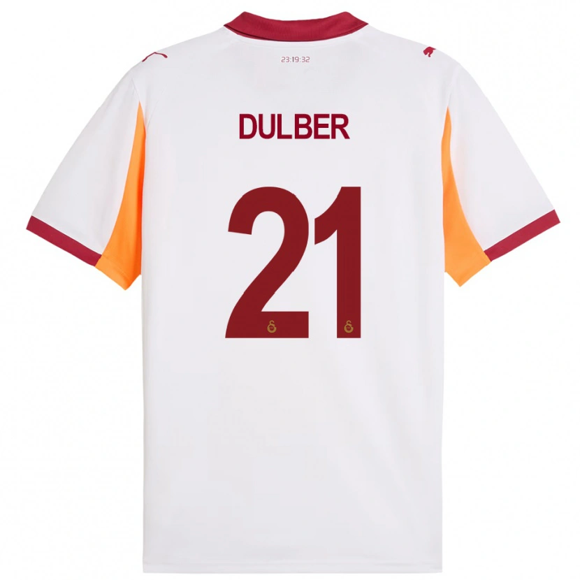 Danxen Uomo Maglia Didem Dülber #21 Bianco Rosso Kit Gara Away 2025/26 Maglietta