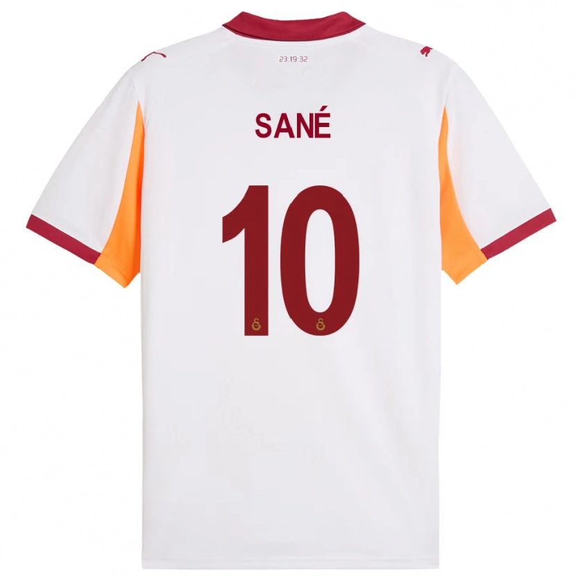 Danxen Uomo Maglia Leroy Sané #10 Bianco Rosso Kit Gara Away 2025/26 Maglietta