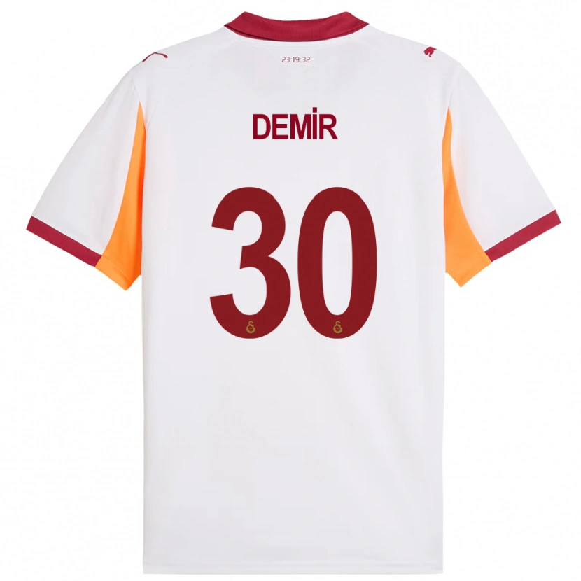 Danxen Uomo Maglia Yusuf Demir #30 Bianco Rosso Kit Gara Away 2025/26 Maglietta