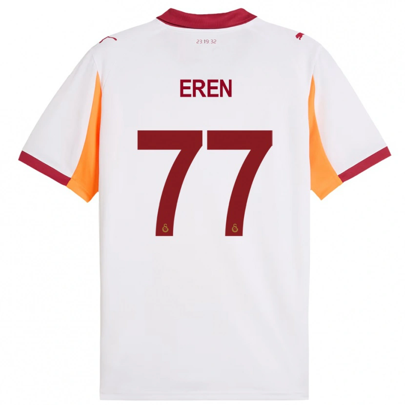 Danxen Uomo Maglia İrem Eren #77 Bianco Rosso Kit Gara Away 2025/26 Maglietta