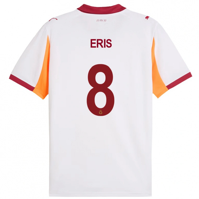 Danxen Uomo Maglia Efe Eriş #8 Bianco Rosso Kit Gara Away 2025/26 Maglietta