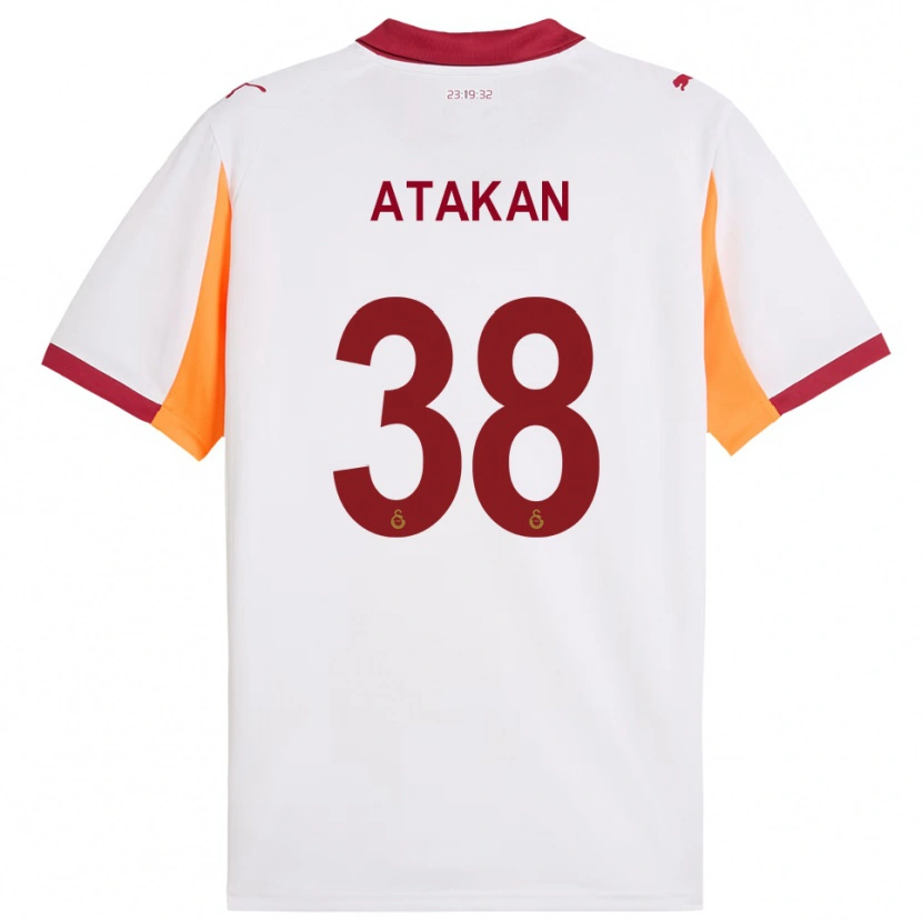 Danxen Uomo Maglia Atakan Ordu #38 Bianco Rosso Kit Gara Away 2025/26 Maglietta