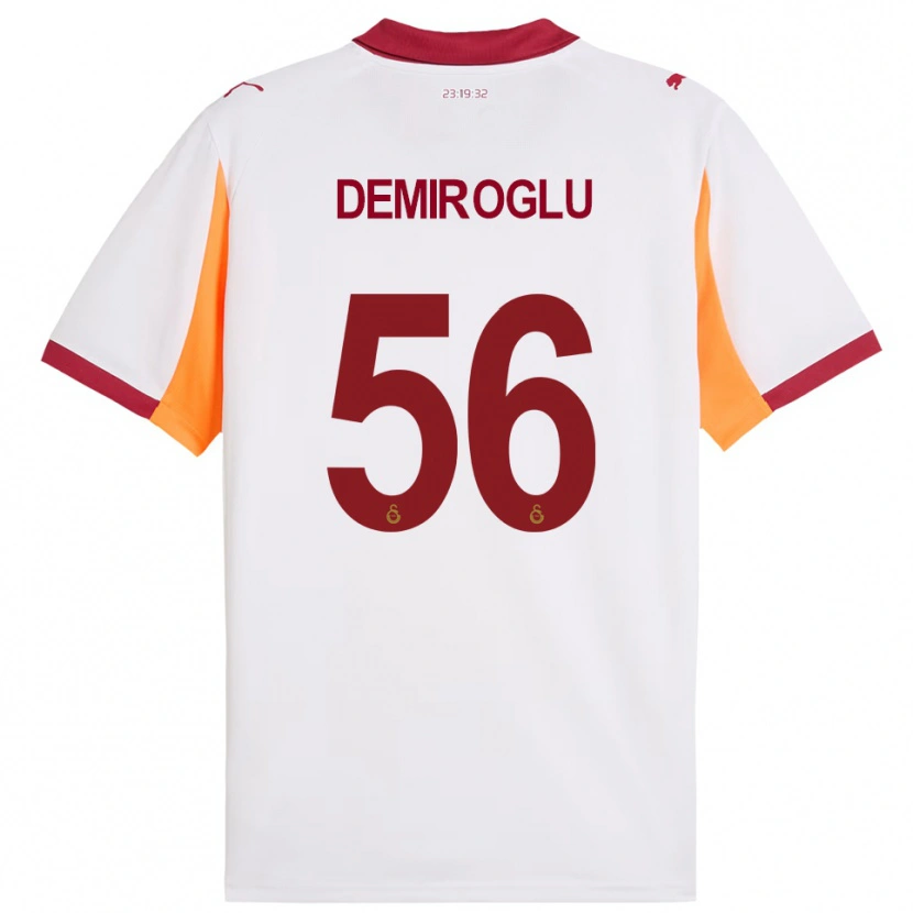 Danxen Uomo Maglia Baran Demiroğlu #56 Bianco Rosso Kit Gara Away 2025/26 Maglietta