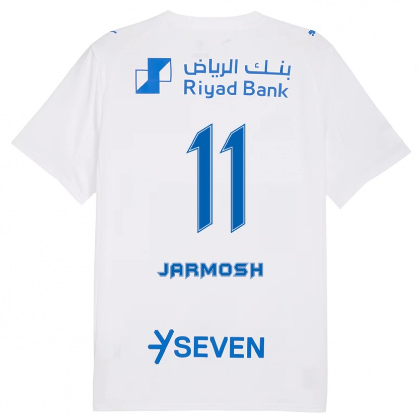 Danxen Uomo Maglia Abdulaziz Jarmosh #11 Bianco Blu Kit Gara Away 2025/26 Maglietta