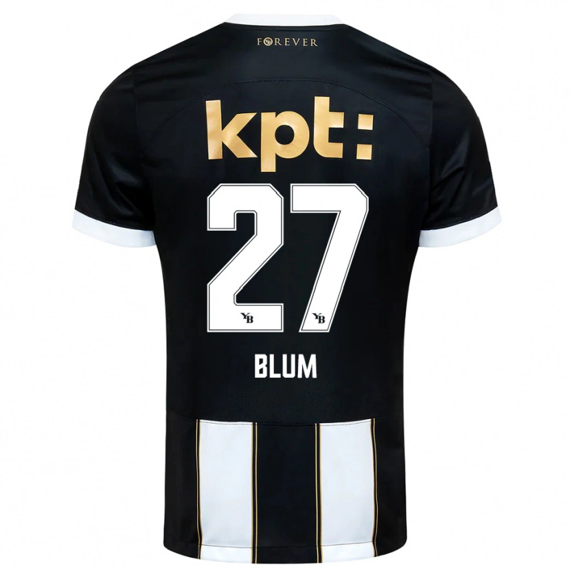 Danxen Uomo Maglia Lewin Blum #27 Nero Bianco Kit Gara Away 2025/26 Maglietta