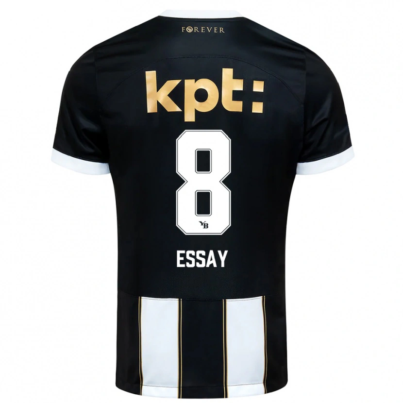 Danxen Uomo Maglia Perceval Essay #8 Nero Bianco Kit Gara Away 2025/26 Maglietta