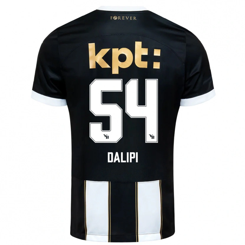Danxen Uomo Maglia Lutfi Dalipi #54 Nero Bianco Kit Gara Away 2025/26 Maglietta