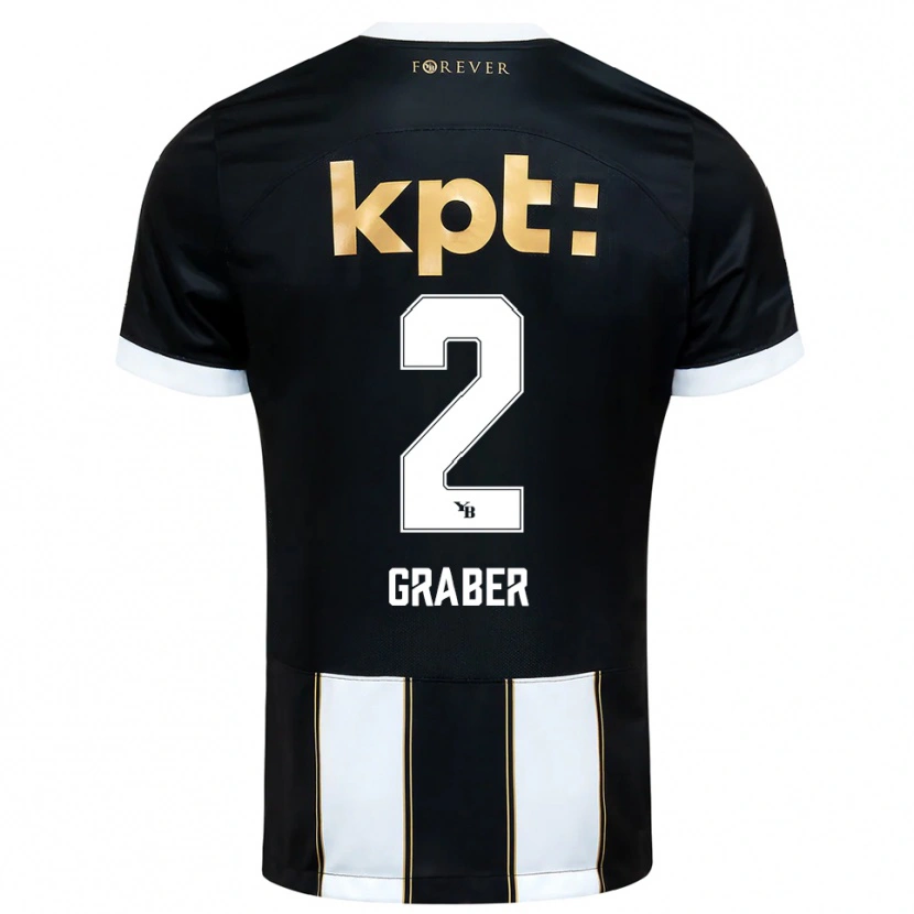 Danxen Uomo Maglia Simon Graber #2 Nero Bianco Kit Gara Away 2025/26 Maglietta