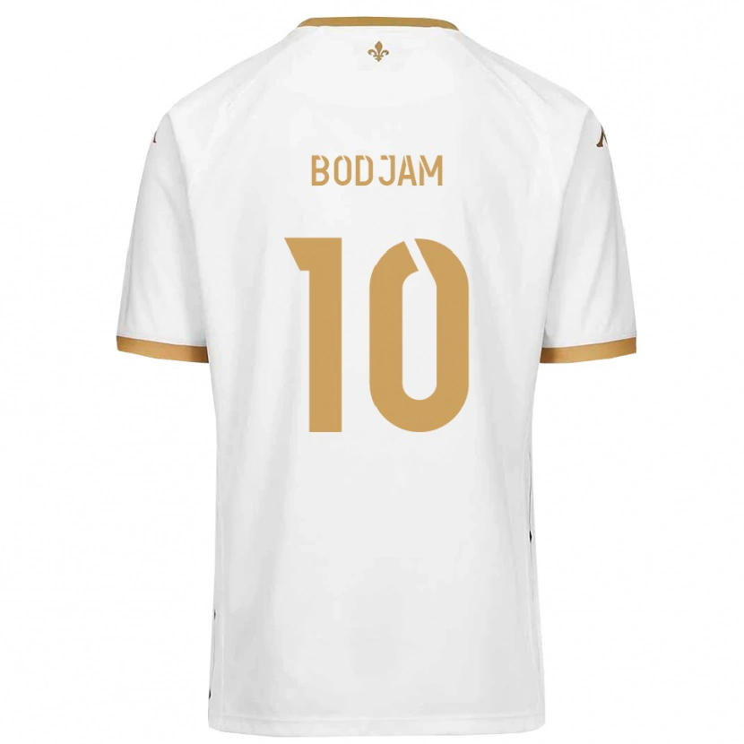 Danxen Uomo Maglia Dabana Bodjam #10 Bianco Oro Kit Gara Away 2025/26 Maglietta