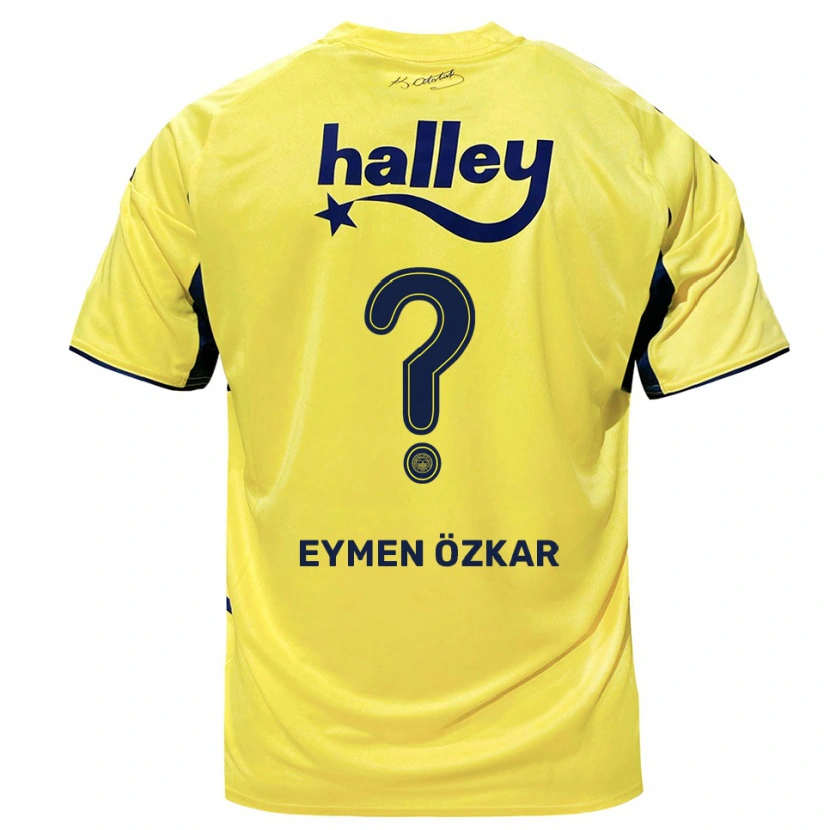 Danxen Uomo Maglia Ali Eymen Özkar #0 Giallo Navy Kit Gara Away 2025/26 Maglietta
