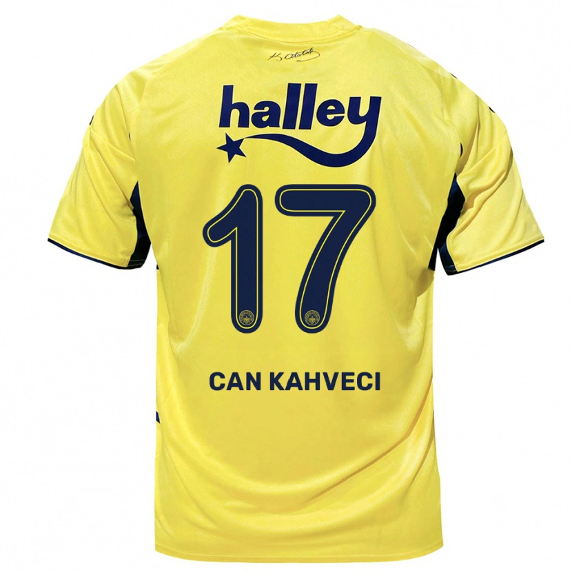 Danxen Uomo Maglia İrfan Can Kahveci #17 Giallo Navy Kit Gara Away 2025/26 Maglietta