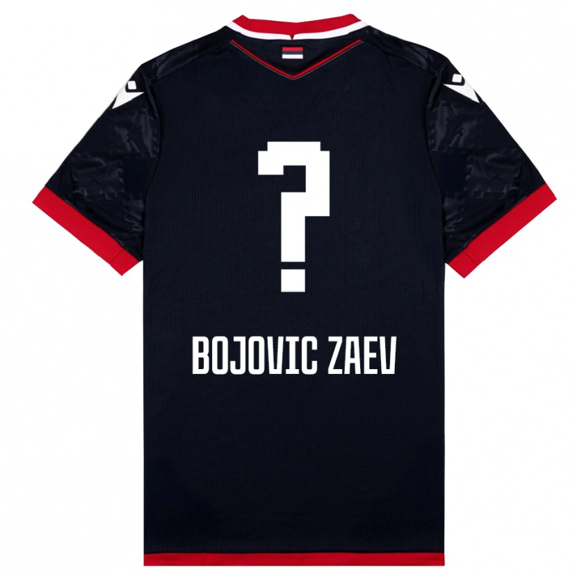 Danxen Uomo Maglia Dusan Bojovic Zaev #0 Nero Rosso Kit Gara Away 2025/26 Maglietta