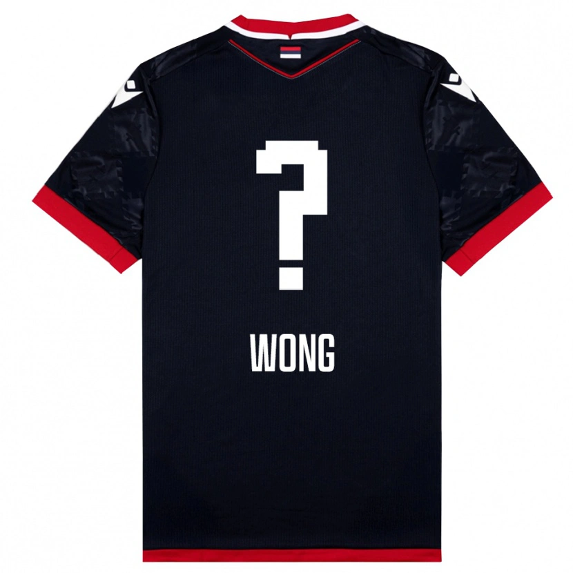 Danxen Uomo Maglia Luka Wong #0 Nero Rosso Kit Gara Away 2025/26 Maglietta
