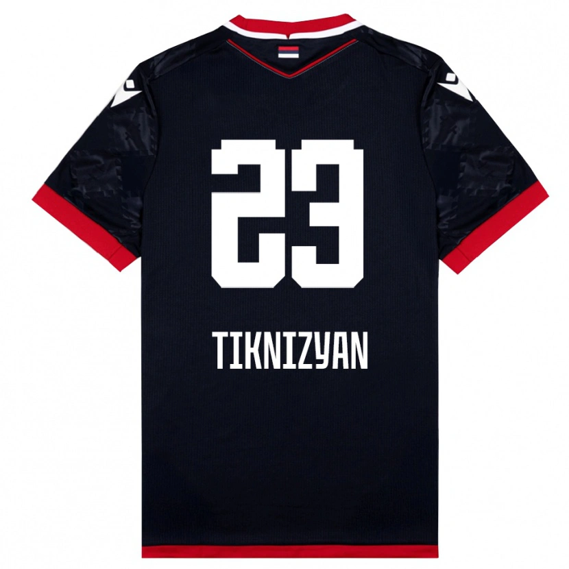 Danxen Uomo Maglia Nair Tiknizyan #23 Nero Rosso Kit Gara Away 2025/26 Maglietta