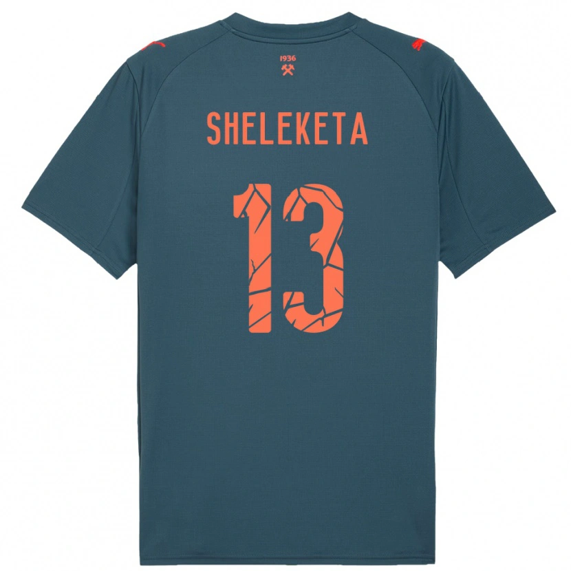 Danxen Uomo Maglia Mykyta Sheleketa #13 Navy Rosso Kit Gara Away 2025/26 Maglietta