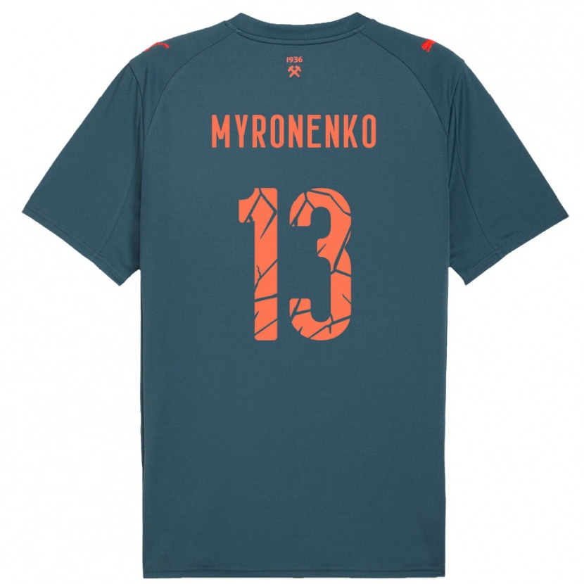 Danxen Uomo Maglia Viktoriia Myronenko #13 Navy Rosso Kit Gara Away 2025/26 Maglietta