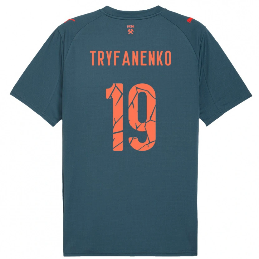 Danxen Uomo Maglia Bogdan Tryfanenko #19 Navy Rosso Kit Gara Away 2025/26 Maglietta