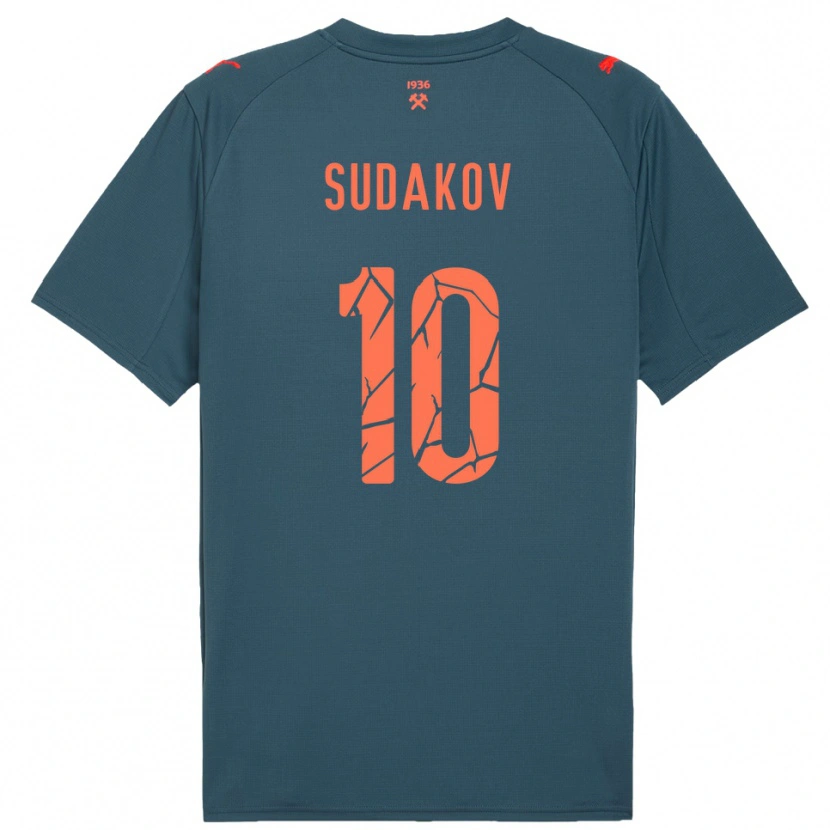 Danxen Uomo Maglia Georgiy Sudakov #10 Navy Rosso Kit Gara Away 2025/26 Maglietta