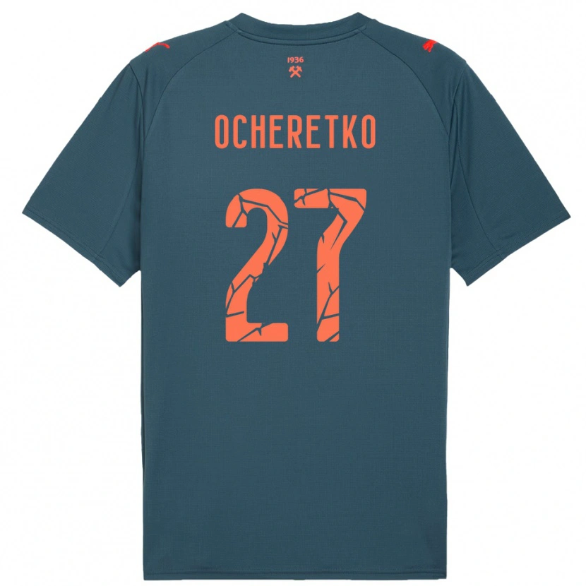 Danxen Uomo Maglia Oleg Ocheretko #27 Navy Rosso Kit Gara Away 2025/26 Maglietta