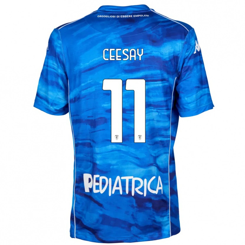 Danxen Donna Maglia Joseph Ceesay #11 Blu Bianco Kit Gara Home 2025/26 Maglietta
