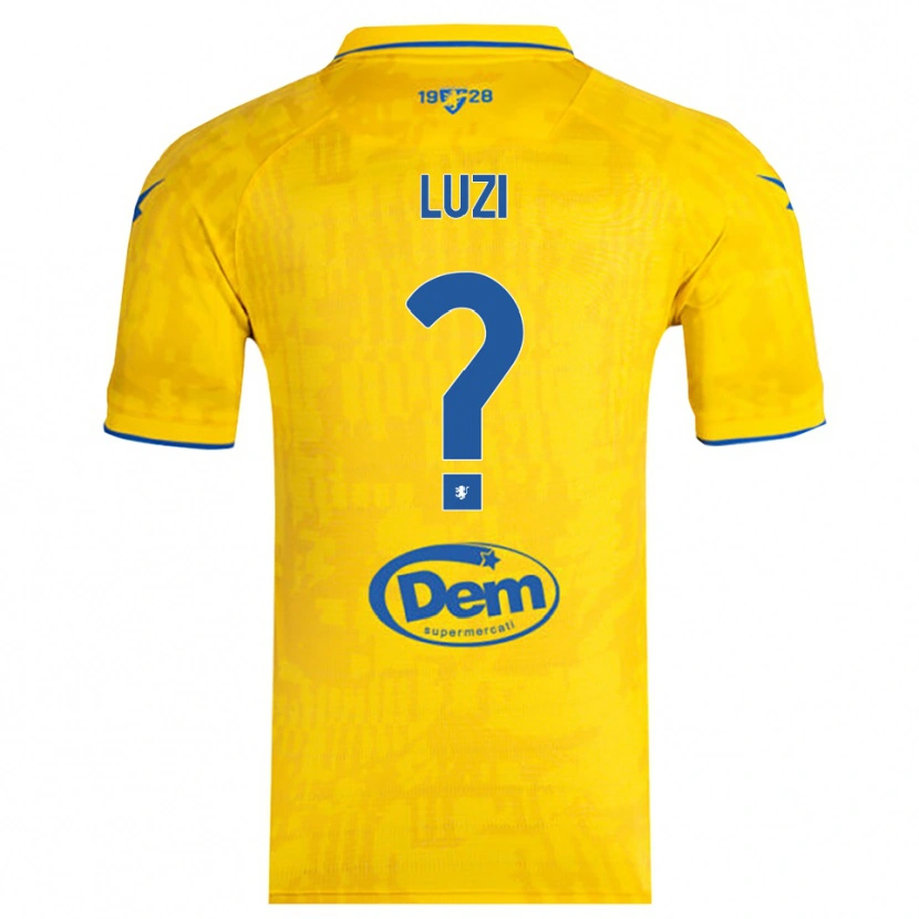 Danxen Donna Maglia Daniel Luzi #0 Giallo Blu Kit Gara Home 2025/26 Maglietta