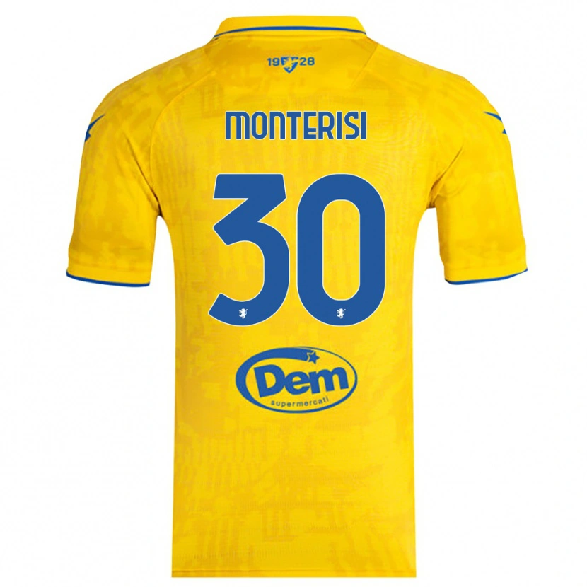 Danxen Donna Maglia Ilario Monterisi #30 Giallo Blu Kit Gara Home 2025/26 Maglietta