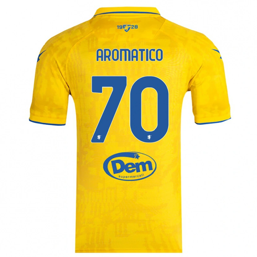 Danxen Donna Maglia Raul Aromatico #70 Giallo Blu Kit Gara Home 2025/26 Maglietta