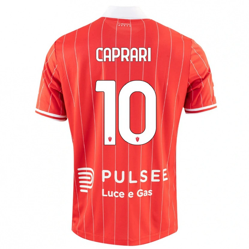 Danxen Donna Maglia Gianluca Caprari #10 Rosso Bianco Kit Gara Home 2025/26 Maglietta