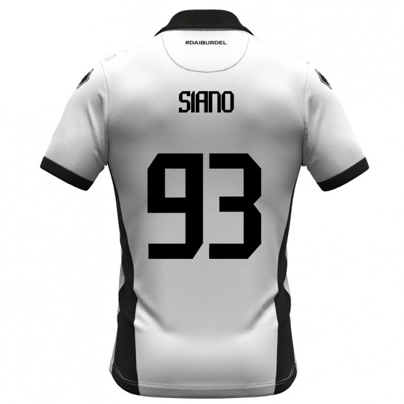 Danxen Donna Maglia Alessandro Siano #93 Bianco Nero Arancione Kit Gara Home 2025/26 Maglietta