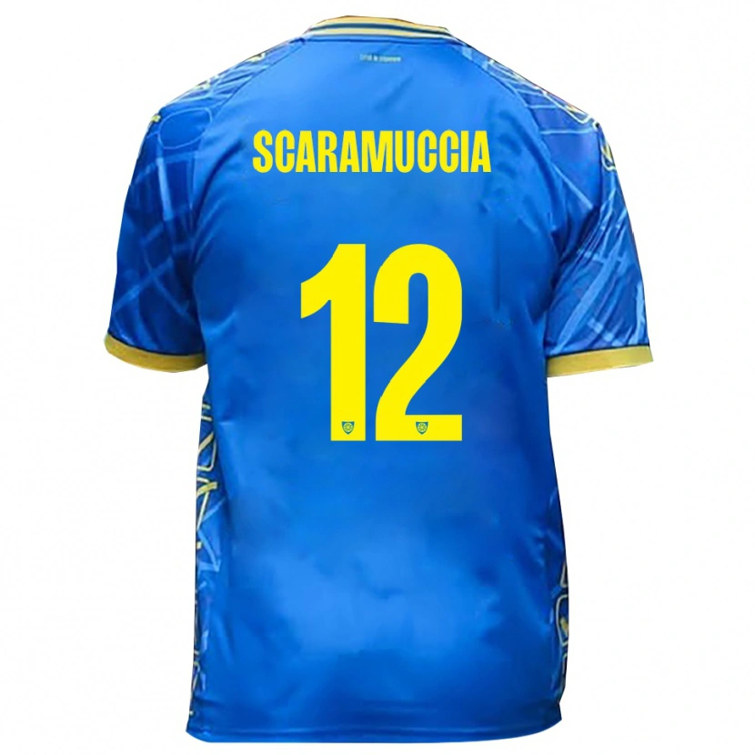 Danxen Donna Maglia Francesco Scaramuccia #12 Azzurro Giallo Kit Gara Home 2025/26 Maglietta