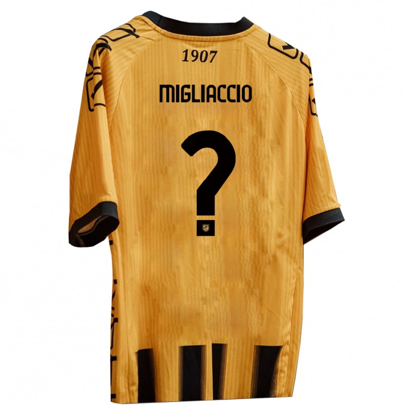 Danxen Donna Maglia Massimo Migliaccio #0 Giallo Nero Kit Gara Home 2025/26 Maglietta
