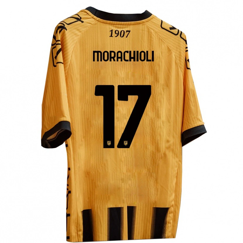 Danxen Donna Maglia Gregorio Morachioli #17 Giallo Nero Kit Gara Home 2025/26 Maglietta