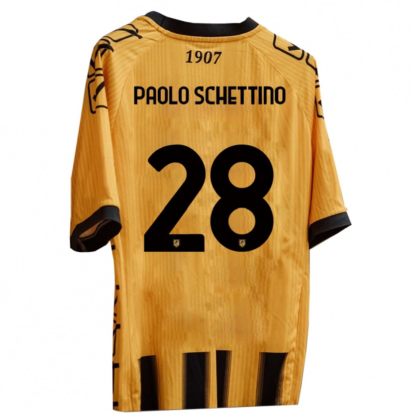 Danxen Donna Maglia Francesco Paolo Schettino #28 Giallo Nero Kit Gara Home 2025/26 Maglietta