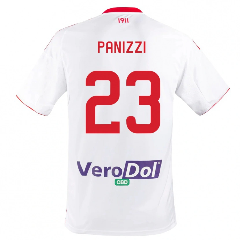 Danxen Donna Maglia Erik Panizzi #23 Bianco Rosso Kit Gara Home 2025/26 Maglietta
